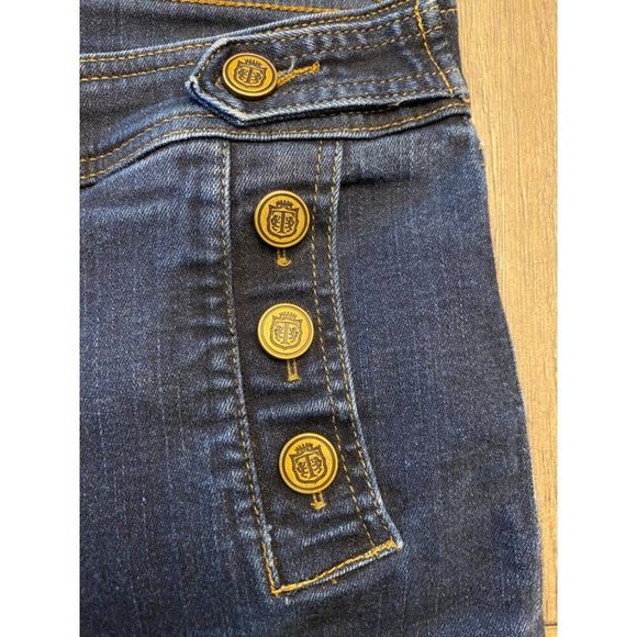 Talbots Petites 16P Blue Jeans Button-Accent Cropped Straight Jeans - Picture 6 of 16
